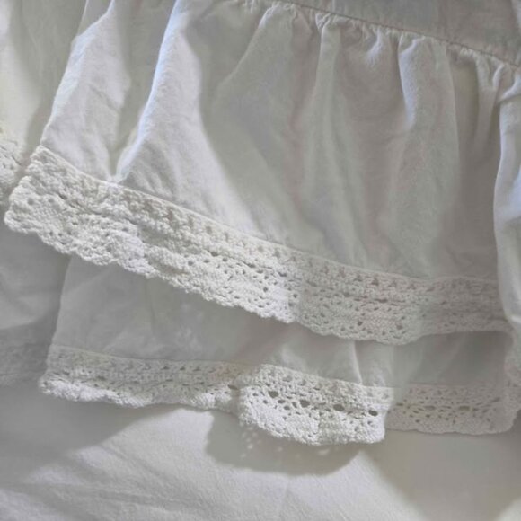 Peacock Alley White Cotton KING Ruffled Duvet Cover & Shams 3PCS Set Shabby Chic - Picture 5 of 7